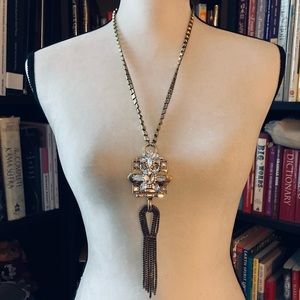 Gold tassel necklace